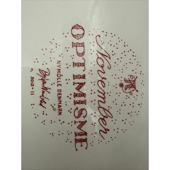 Vintage 1960s Red Bjorn Wiinblad Nymolle Denmark November Trivet Wall Plate - Picture 6 of 6